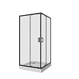 Детальная картинка товара «душевой уголок niagara nova ng-6808-08 black (90x90x195) квадратная, двери раздвижные, 68080811black»