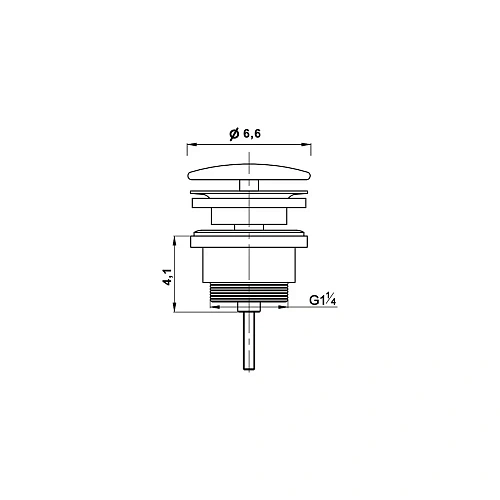 Донный клапан Vincea DBS-216MG, серая матовая крышка, без перелива Донный клапан Vincea DBS-216MG, серая матовая крышка, без перелива