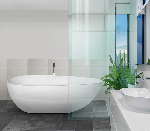 Ванна отдельностоящая Teso azaro Aura 167x84 из искусственного камня матовая TAB167840M Ванна отдельностоящая Teso azaro Aura 167x84 из искусственного камня матовая TAB167840M