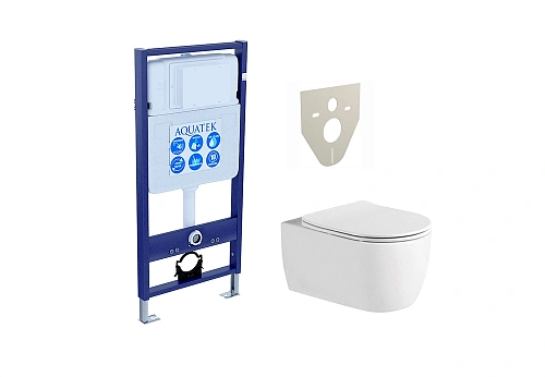 Комплект унитаза Aquatek ЕВРОПА AQ1106L-00 с инсталляцией INS-0000012 звукоизоляционная прокладка и SET AQUATEK ЕВРОПА New Комплект унитаза Aquatek ЕВРОПА AQ1106L-00 с инсталляцией INS-0000012 звукоизоляционная прокладка и SET AQUATEK ЕВРОПА New
