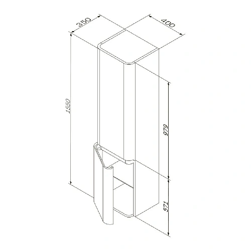 Шкаф-пенал AM.PM Sensation M30CHR0406WG подвесной, правый, 40 см, белый Шкаф-пенал AM.PM Sensation M30CHR0406WG подвесной, правый, 40 см, белый