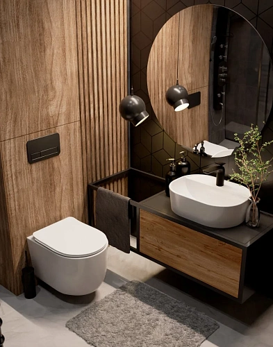 Унитаз подвесной AQUAme AQM2012 сиденье SoftClose, технология смыва QUIET, 495х360х370 Унитаз подвесной AQUAme AQM2012 сиденье SoftClose, технология смыва QUIET, 495х360х370