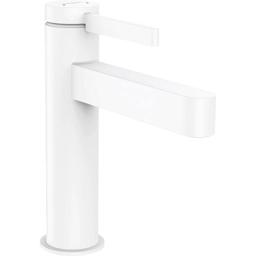Смеситель для раковины Hansgrohe Finoris 110, со сливным клапаном Push-Open 76023700, матовый белый Смеситель для раковины Hansgrohe Finoris 110, со сливным клапаном Push-Open 76023700, матовый белый
