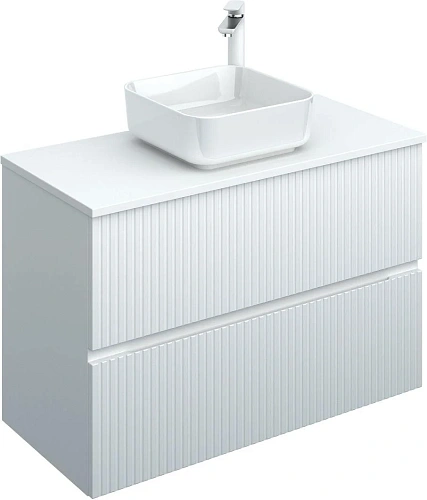 Тумба под раковину Aquanet Джейн 100 белый матовый 00313288 напольная/подвесная Тумба под раковину Aquanet Джейн 100 белый матовый 00313288 напольная/подвесная