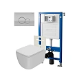 Комплект инсталляции Point Элемент PN45120 с клавишей смыва Виктория, цвет сатин/хром, PN44061SC и унитазом Меркурий с сиденьем микролифт белый матовый PN41831WM Комплект инсталляции Point Элемент PN45120 с клавишей смыва Виктория, цвет сатин/хром, PN44061SC и унитазом Меркурий с сиденьем микролифт белый матовый PN41831WM