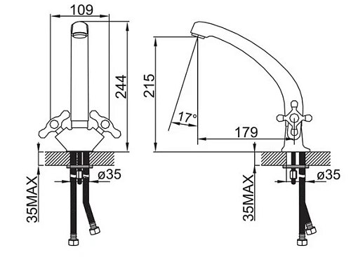 Смеситель для кухни Iddis Jeals 59000T4C+Z03 Смеситель для кухни Iddis Jeals 59000T4C+Z03