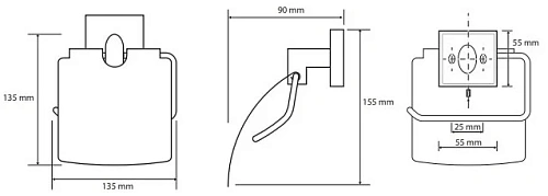 Держатель туалетной бумаги Bemeta BETA 132112012 Держатель туалетной бумаги Bemeta BETA 132112012