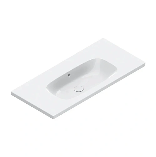 Раковина Catalano Alvea 0621010001 100x46 подвесная/мебельная, белый глянцевый Раковина Catalano Alvea 0621010001 100x46 подвесная/мебельная, белый глянцевый