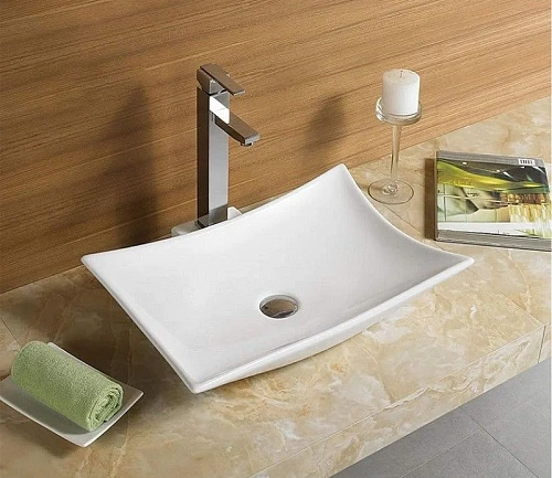 Раковина CeramaLux 9176 накладная, белый Раковина CeramaLux 9176 накладная, белый