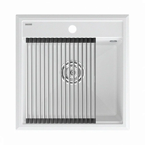 Кухонная мойка Paulmark STEPIA 50 с ролл-матом STEP брашированная PM115051-WH+R375-BS Кухонная мойка Paulmark STEPIA 50 с ролл-матом STEP брашированная PM115051-WH+R375-BS