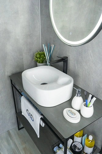 Раковина Gid N9266 51173 накладная белая 47x34x15 Раковина Gid N9266 51173 накладная белая 47x34x15