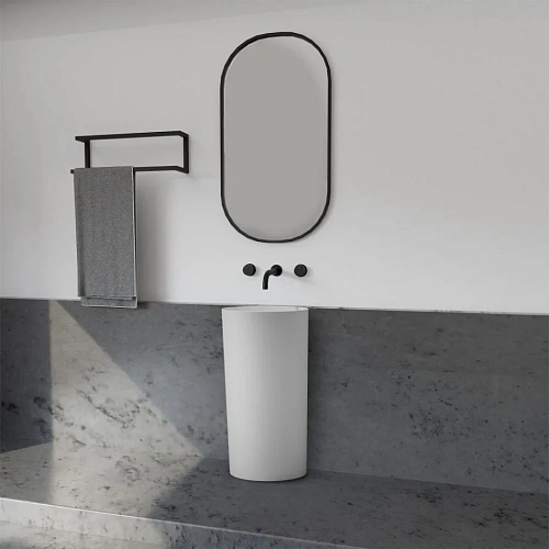 Раковина ABBER Stein AS2506 отдельностоящая, белая матовая Раковина ABBER Stein AS2506 отдельностоящая, белая матовая