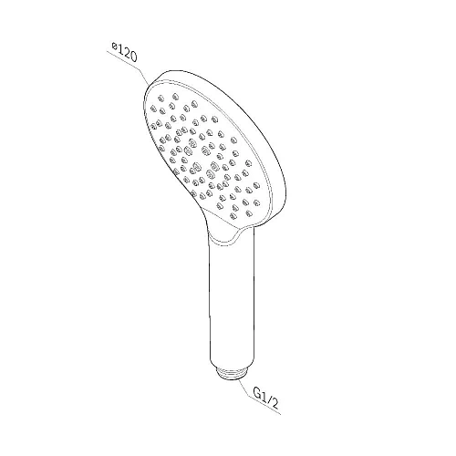 Душевая лейка AM.PM Like F0280000 120 мм, 3 функции Душевая лейка AM.PM Like F0280000 120 мм, 3 функции