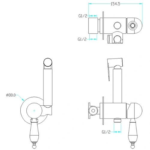 Гигиенический душ Boheme IMPERIALE 435-MR-W Гигиенический душ Boheme IMPERIALE 435-MR-W