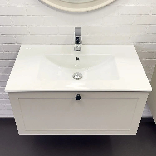 Тумба с раковиной Comforty Ереван 80 00-00014864 серый шелк раковина Comforty 80E Тумба с раковиной Comforty Ереван 80 00-00014864 серый шелк раковина Comforty 80E