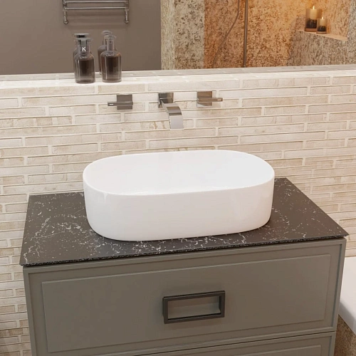 Раковина CHARUS TENARO 700-024W 560x365 белый Раковина CHARUS TENARO 700-024W 560x365 белый