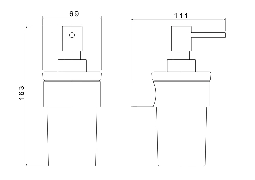 Дозатор жидкого мыла Aquatek ЛИРА AQ4405MB черный матовый Дозатор жидкого мыла Aquatek ЛИРА AQ4405MB черный матовый