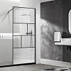Картинка анонса товара «душевая перегородка vincea walk-in vsw-1hc900cfgm, 900x2000, вороненая сталь, стекло прозрачное/рифл»
