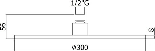 Верхний душ Paffoni Synkro King 30 ZSOF079NO Верхний душ Paffoni Synkro King 30 ZSOF079NO