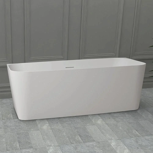 Ванна из искусственного камня ABBER AS9617 170x75 универсальная, белая матовая, искусственный камень Ванна из искусственного камня ABBER AS9617 170x75 универсальная, белая матовая, искусственный камень