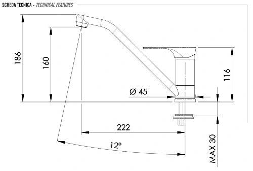 Смеситель для кухни Remer Class Line L40 Смеситель для кухни Remer Class Line L40
