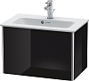 Картинка анонса товара «тумба под раковину duravit xsquare xs406504040 подвесная 61 см черный глянцевый»