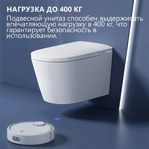 Унитаз SMART ABBER Bequem AC1121S подвесной, электронный с функцией биде, белый Унитаз SMART ABBER Bequem AC1121S подвесной, электронный с функцией биде, белый