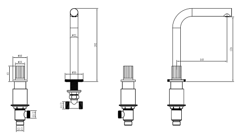 Смеситель для раковины Boheme ELEGANTE GOLD 152-G-EL Смеситель для раковины Boheme ELEGANTE GOLD 152-G-EL