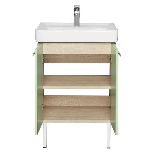 Тумба под раковину Aquaton Йорк 60 салатовый, дуб сонома 1A170201YOAJ0 Тумба под раковину Aquaton Йорк 60 салатовый, дуб сонома 1A170201YOAJ0