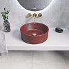Раковина GROSSMAN Color GR-3013VIM (410x410x150) бордовая матовая Раковина GROSSMAN Color GR-3013VIM (410x410x150) бордовая матовая