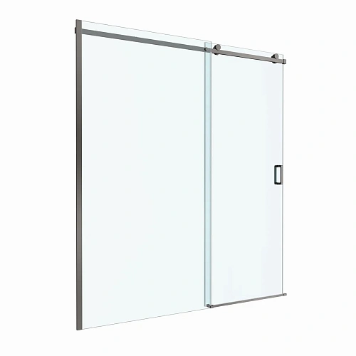 Душевая дверь BelBagno SOFT_CLOSE-2-BF-1-180-C-GM 180 см, профиль оружейная сталь, стекло прозрачное Душевая дверь BelBagno SOFT_CLOSE-2-BF-1-180-C-GM 180 см, профиль оружейная сталь, стекло прозрачное