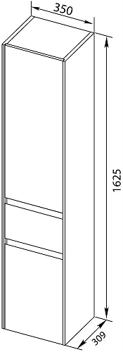 Шкаф-пенал Aquanet Бруклин 35 антрацит матовый 00310138 Шкаф-пенал Aquanet Бруклин 35 антрацит матовый 00310138