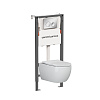 Картинка анонса товара «комплект унитаза ceramica nova play rimless cn3001_121001ch с инсталляцией balance и клавишей смыва circle, хром»