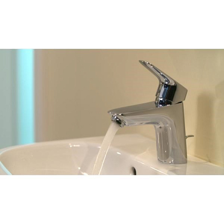 Смеситель для раковины hansgrohe Logis со сливным гарнитуром, хром 71070000 Смеситель для раковины hansgrohe Logis со сливным гарнитуром, хром 71070000