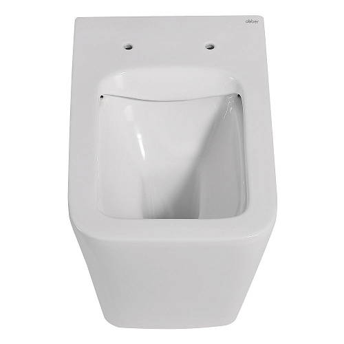 Унитаз приставной ABBER Rechteck AC1211 белый, безободковый с крышкой микролифт Унитаз приставной ABBER Rechteck AC1211 белый, безободковый с крышкой микролифт