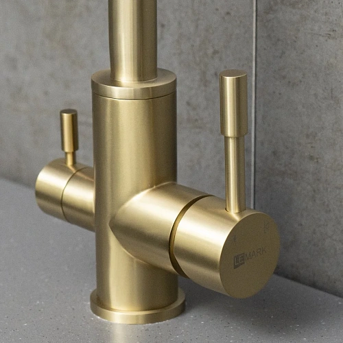 Смеситель для кухни Lemark Expert LM5061LGN с подключением к фильтру, сетлое золото Смеситель для кухни Lemark Expert LM5061LGN с подключением к фильтру, сетлое золото