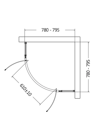 Душевой уголок AQUAme AQM7101-2-8 800x800x1950мм стекло 6мм, цвет профиля матовый черный Душевой уголок AQUAme AQM7101-2-8 800x800x1950мм стекло 6мм, цвет профиля матовый черный