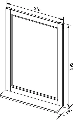 Зеркало Aquanet Бостон М 60 белый 00209675 Зеркало Aquanet Бостон М 60 белый 00209675