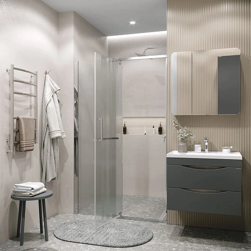 Душевая дверь GROSSMAN Pragma 100.K33.03.110.10.02 (110x195) хром, стекло шиншилла Душевая дверь GROSSMAN Pragma 100.K33.03.110.10.02 (110x195) хром, стекло шиншилла