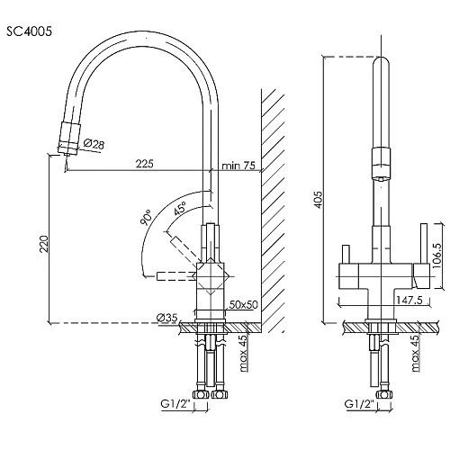 Смеситель для кухни Sancos Arno SC4005CH под фильтр, хром Смеситель для кухни Sancos Arno SC4005CH под фильтр, хром