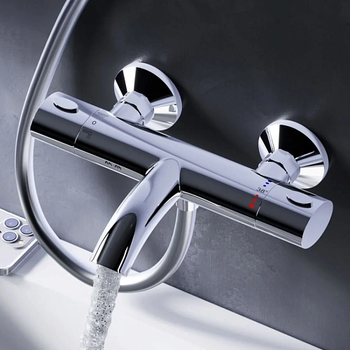 Смеситель для ванны AM.PM Sense F7550064 с термостатом, хром Смеситель для ванны AM.PM Sense F7550064 с термостатом, хром