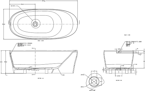 Ванна из искусственного камня Allen Brau Solid Stone Krion Neo XL 180x80 2.35002.21 Ванна из искусственного камня Allen Brau Solid Stone Krion Neo XL 180x80 2.35002.21