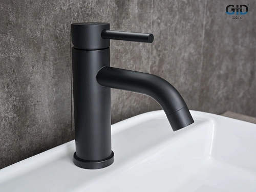 Смеситель для раковины Gid Inga SS096-BM-K SS096BMK черный матовый Смеситель для раковины Gid Inga SS096-BM-K SS096BMK черный матовый