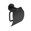 Держатель туалетной бумаги AQUAme Trento AQM7210MB с крышкой, черный