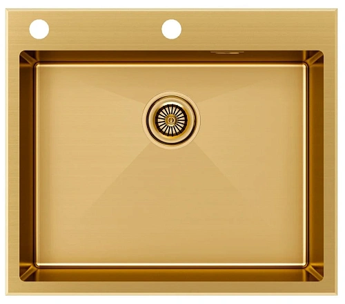 Кухонная мойка Paulmark KRONER-EDGE 59, PM775951-BG, брашированное золото, 590х510мм Кухонная мойка Paulmark KRONER-EDGE 59, PM775951-BG, брашированное золото, 590х510мм