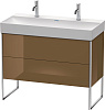 Картинка анонса товара «тумба под раковину duravit xsquare xs444406161 напольная 98 см коричнево-оливковый глянцевый»