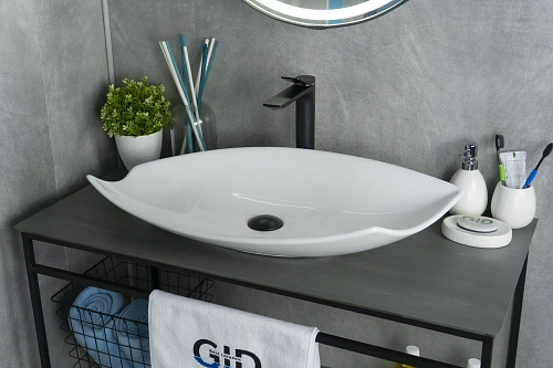 Раковина Gid N9178 51171 накладная белая 74x38x13 Раковина Gid N9178 51171 накладная белая 74x38x13