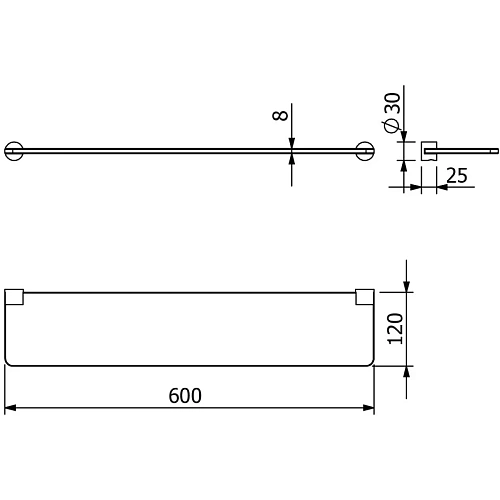 Полка Kludi VELA R 58973N0 брашированное золото Полка Kludi VELA R 58973N0 брашированное золото