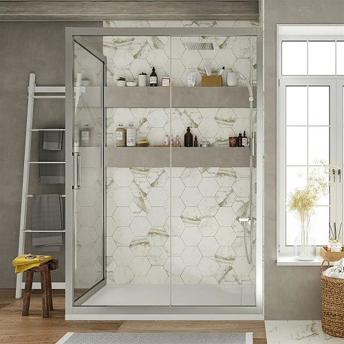 Душевой уголок STWORKI Эстерсунд 160x90 см профиль хром матовый 451392 Душевой уголок STWORKI Эстерсунд 160x90 см профиль хром матовый 451392