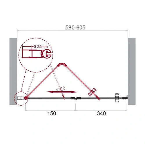 Душевая дверь BelBagno ALBANO-BS-12-60-C-Cr Душевая дверь BelBagno ALBANO-BS-12-60-C-Cr